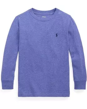 Лонгслив Polo Ralph Lauren Kids Cotton Jersey Long Sleeve Tee, цвет Faded Royal Heather/C7941