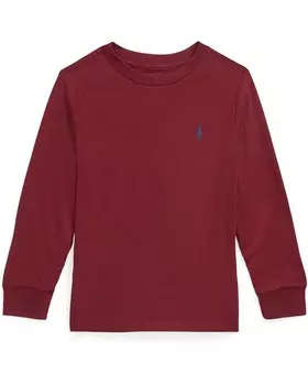 Лонгслив Polo Ralph Lauren Kids Cotton Jersey Long Sleeve Tee, цвет Red Carpet/C7956