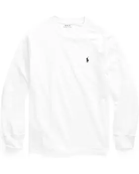 Лонгслив Polo Ralph Lauren Kids Cotton Jersey Long Sleeve Tee, белый