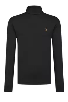 Лонгслив POLO RALPH LAUREN slim fit, черный