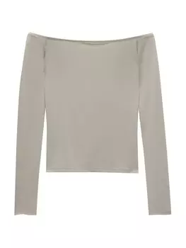 Лонгслив Pull&Bear, бежевый