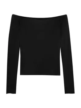 Лонгслив Pull&Bear, черный