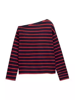 Лонгслив Pull&Bear, красный