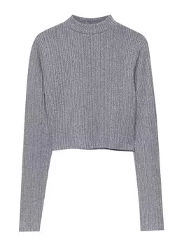 Лонгслив Pull&Bear, пятнистый серый