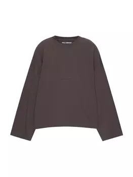 Лонгслив Pull&Bear Shirt, серый