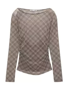 Лонгслив Pull&Bear Shirt, светло-коричневый