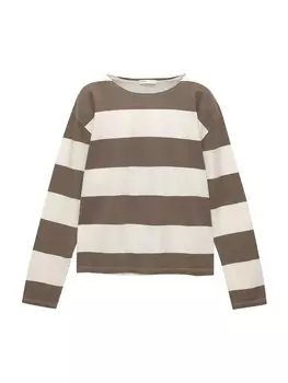 Лонгслив Pull&Bear, светло-бежевый