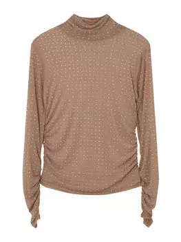 Лонгслив Pull&Bear, темно-розовый