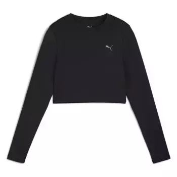 Лонгслив Puma Pwrshape Cropped, черный