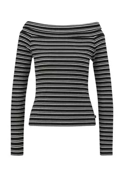 Лонгслив Qs, черный/белый