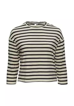 Лонгслив QS Shirt, цвет beige/black