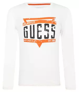 Лонгслив Regular Fit Guess, белый