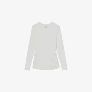 Лонгслив Reiss хлопковый однотонный, белый