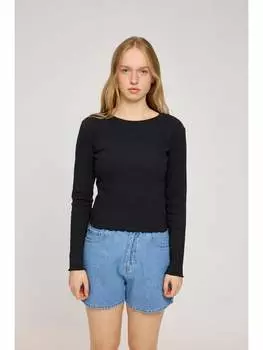 Лонгслив Ribbed MAZINE, черный