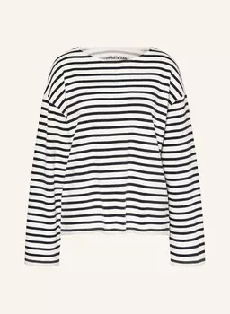 Лонгслив розанна Juvia, белый/темно-синий