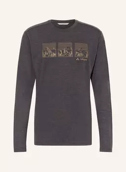 Лонгслив роземур iii VAUDE, цвет DUNKELGRAU/BEIGE