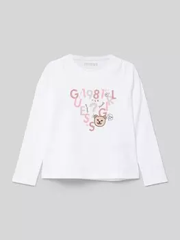 Лонгслив с этикеткой Guess, белый