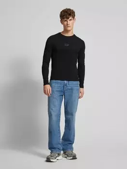 Лонгслив с этикеткой REVIEW, черный