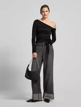 Лонгслив с бантом WEEKDAY, черный