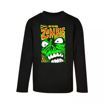 Лонгслив с длинным рукавом «Merchcode для мужчин и детей Rob Zombie - Zombie с длинным рукавом», черный