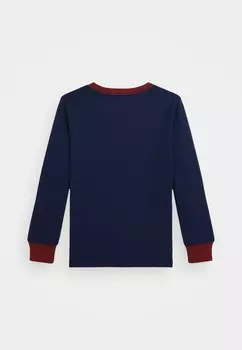 Лонгслив с длинными рукавами CORDUROY-LOGO COTTON LONG-SLEEVE TEE Polo Ralph Lauren, темно-синий