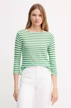 Лонгслив с добавлением льна United Colors Of Benetton, зеленый