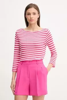 Лонгслив с добавлением льна United Colors Of Benetton, розовый