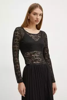 Лонгслив с добавлением шерсти Morgan, черный