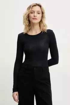 Лонгслив с добавлением шерсти SADOU Samsoe Samsoe, темно-синий