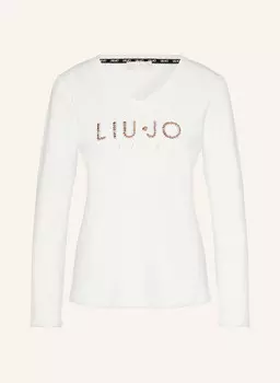 Лонгслив с драгоценными камнями LIU JO, белый