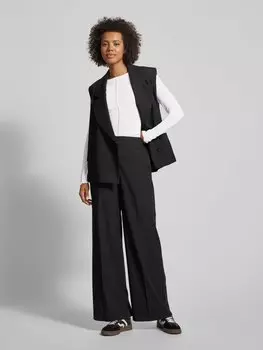 Лонгслив с фестончатым подолом Karo Kauer, кремовый