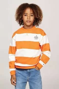 Лонгслив с круглым вырезом Tommy Hilfiger, оранжевый