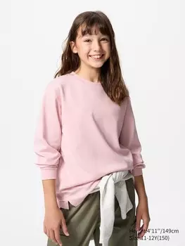Лонгслив с круглым вырезом Uniqlo, цвет 11 розовый