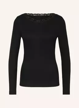 Лонгслив с кружевом ZADA, черный