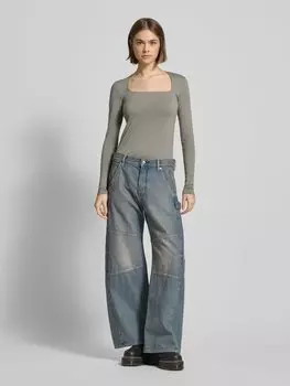 Лонгслив с квадратным вырезом WEEKDAY