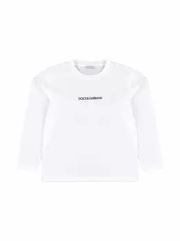 Лонгслив с логотипом Dolce&Gabbana, белый