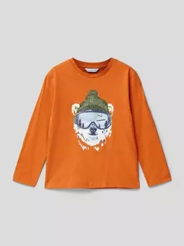 Лонгслив с мотивным принтом Mayoral, оранжевый