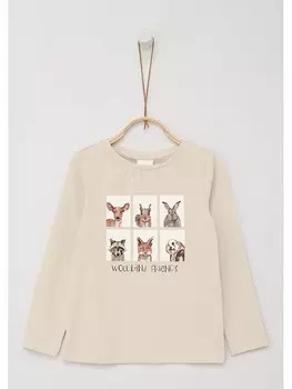 Лонгслив s.Oliver Longsleeve, бежевый