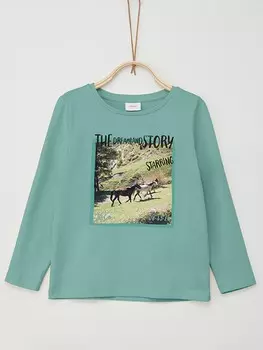 Лонгслив s.Oliver Longsleeve, бирюзовый