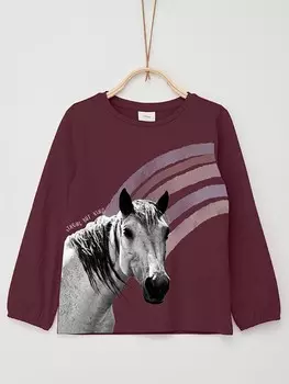 Лонгслив s.Oliver Longsleeve, бордо