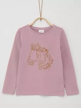 Лонгслив s.Oliver Longsleeve, розовый