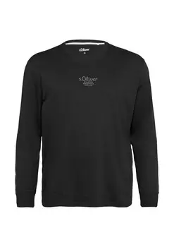 Лонгслив s.Oliver Shirt, черный