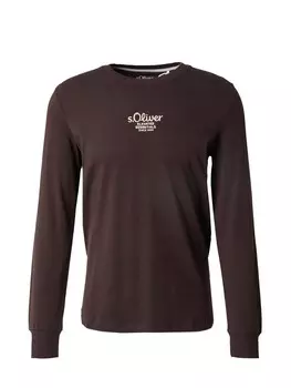Лонгслив s.Oliver Shirt, коричневый
