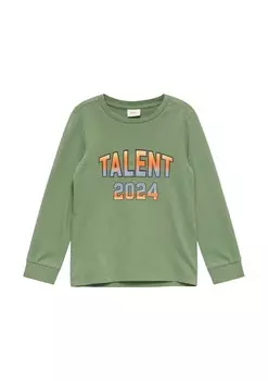 Лонгслив s.Oliver Shirt, светло-зеленый