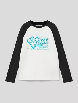 Лонгслив с принтом этикетки Scotch & Soda, белый