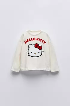 Лонгслив с принтом Hello Kitty ZARA, экрю