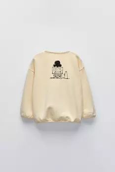 Лонгслив с принтом Snoopy Peanuts ZARA, экрю