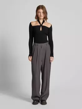 Лонгслив с вырезом, модель «Гиза» LeGer by Lena Gercke, черный