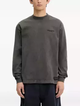 Лонгслив с вышитым логотипом Neighborhood, серый