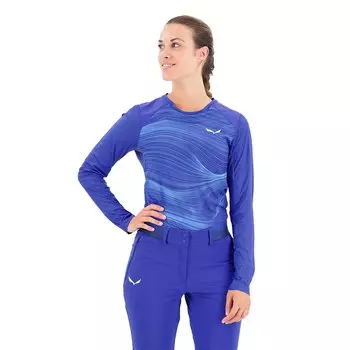 Лонгслив Salewa Seceda Sryton, синий